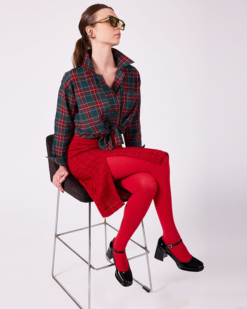 Kırmızı Midi Etek