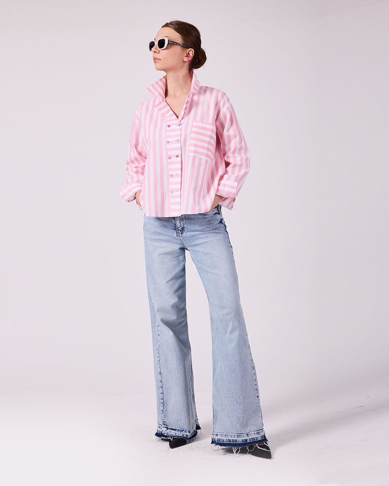 Pembe Çizgili Gömlek