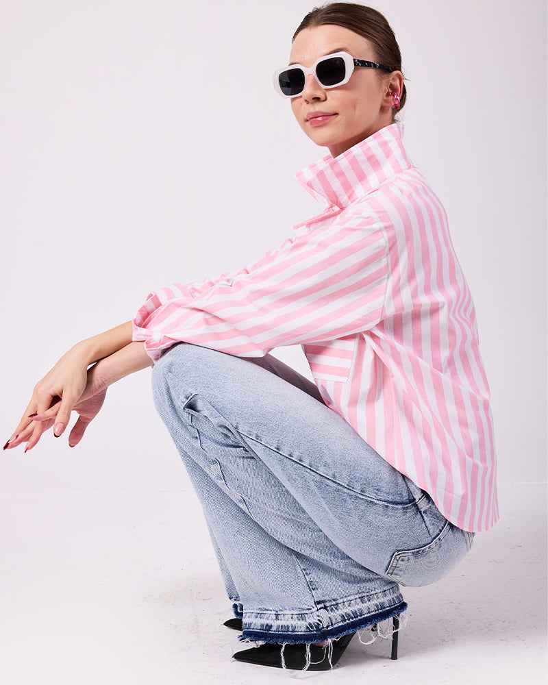 Pembe Çizgili Gömlek