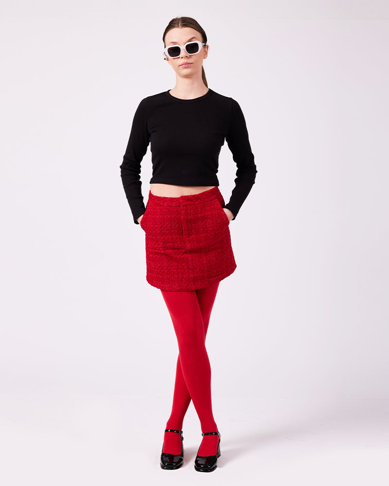 Kırmızı Mini Etek