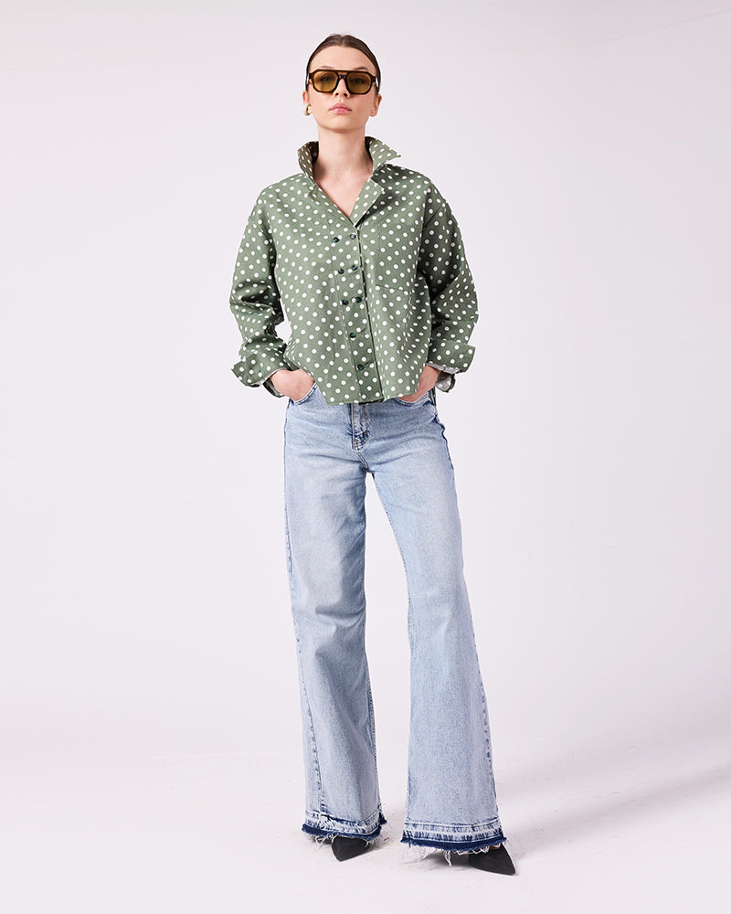 Yeşil Puantiyeli Gömlek