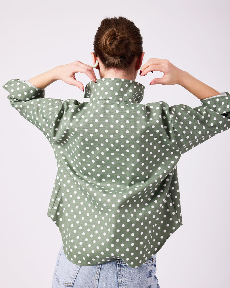 Yeşil Puantiyeli Gömlek