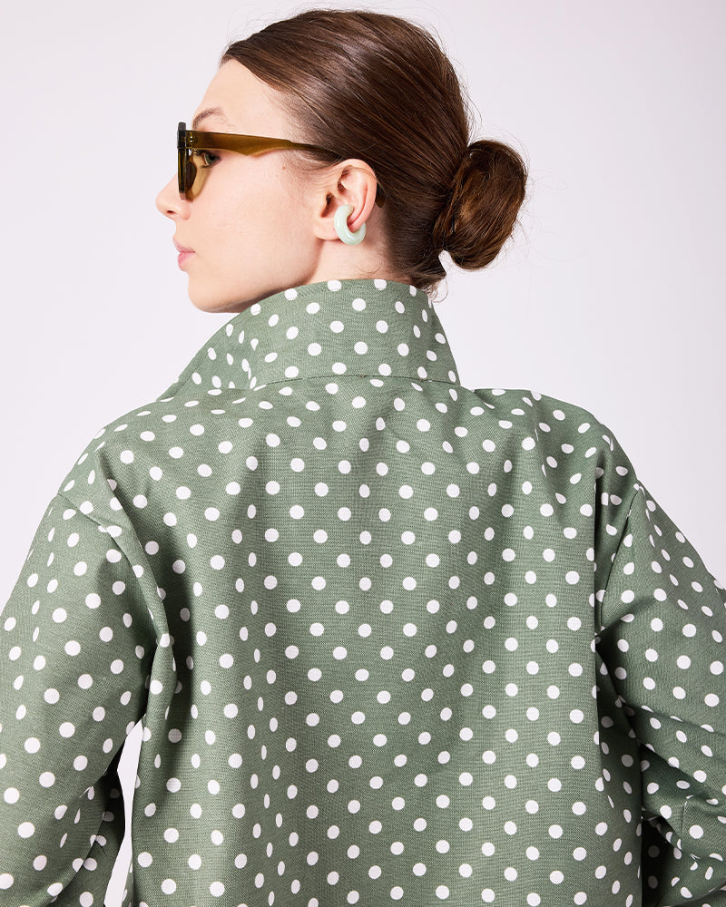 Yeşil Puantiyeli Gömlek