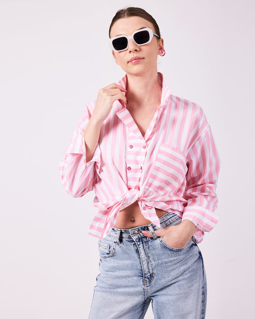 Pembe Çizgili Gömlek