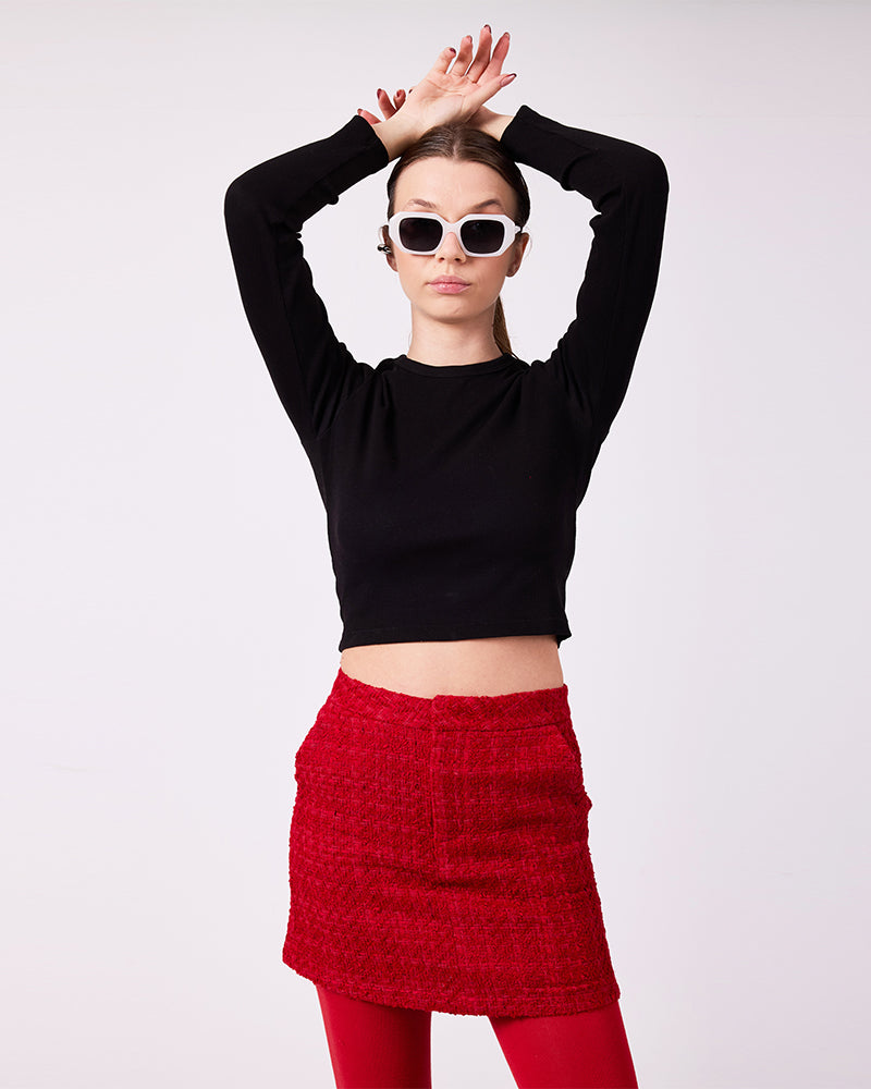 Kırmızı Mini Etek