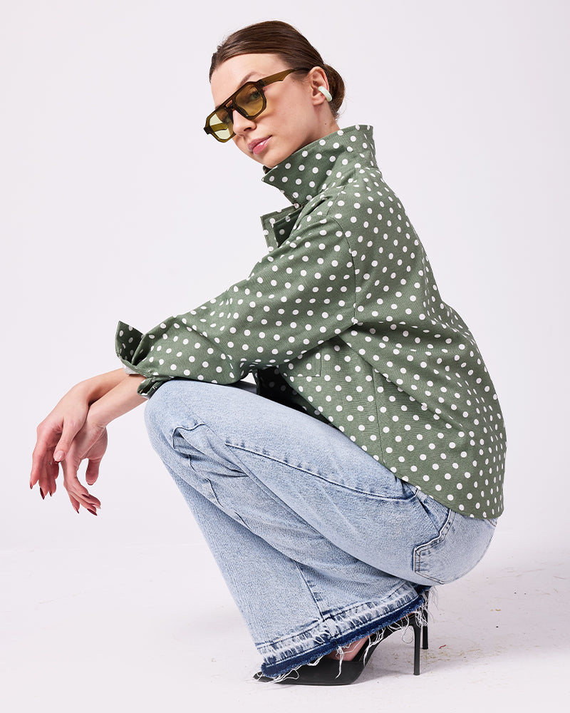 Yeşil Puantiyeli Gömlek